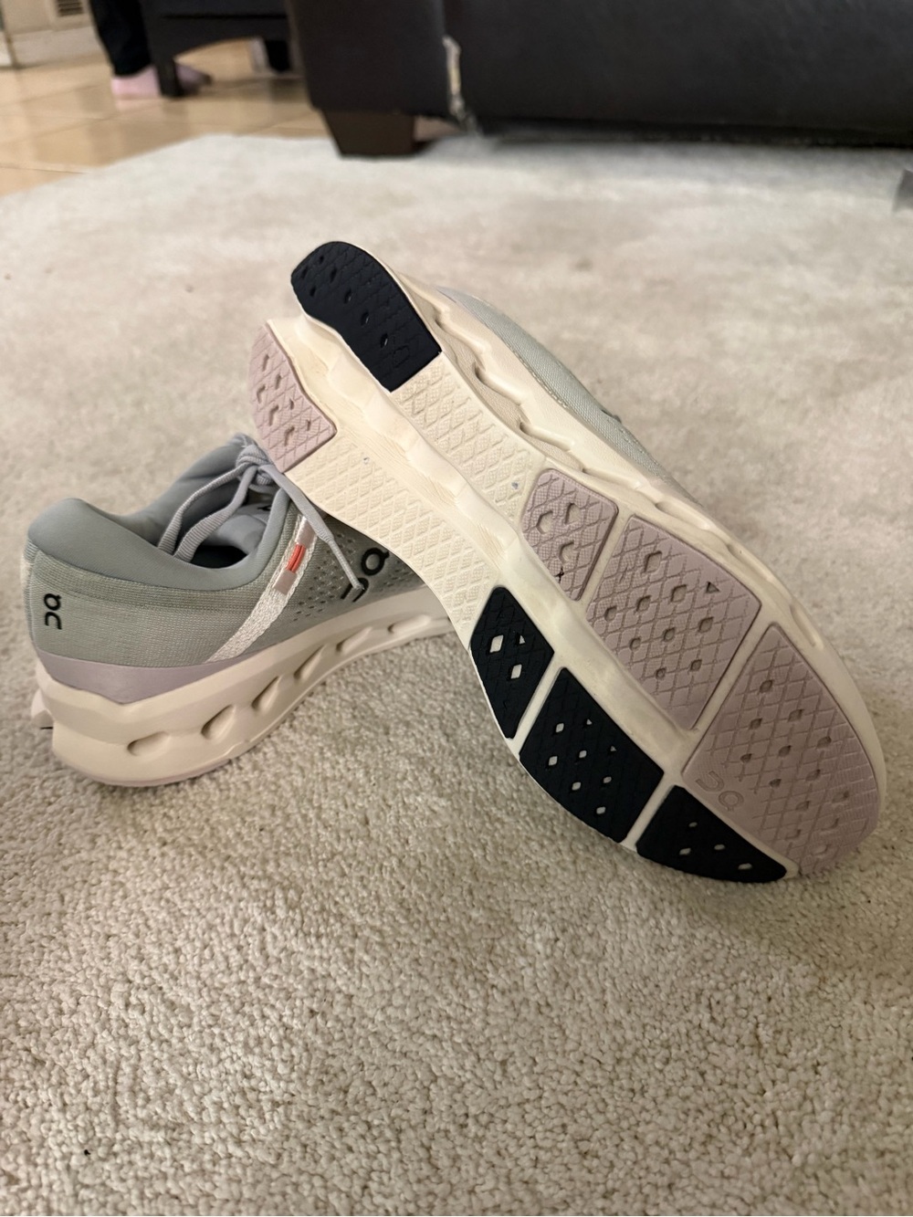 On Cloudnova Women’s Athletic Shoes - Light Sage/White - Picture 2 of 2